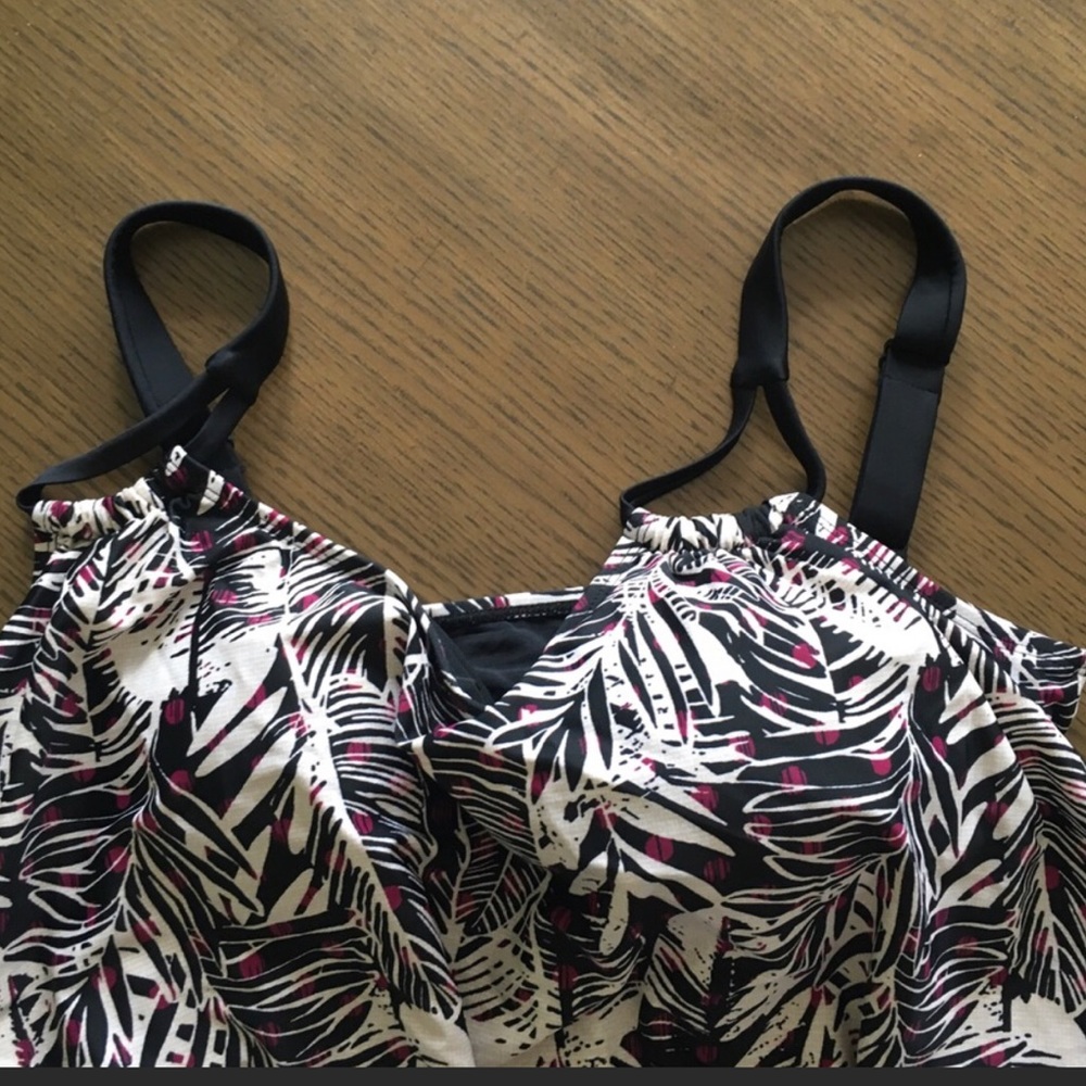 Swimsuits for All Loop Tie Blouson Tankini Top - Picture 4 of 7